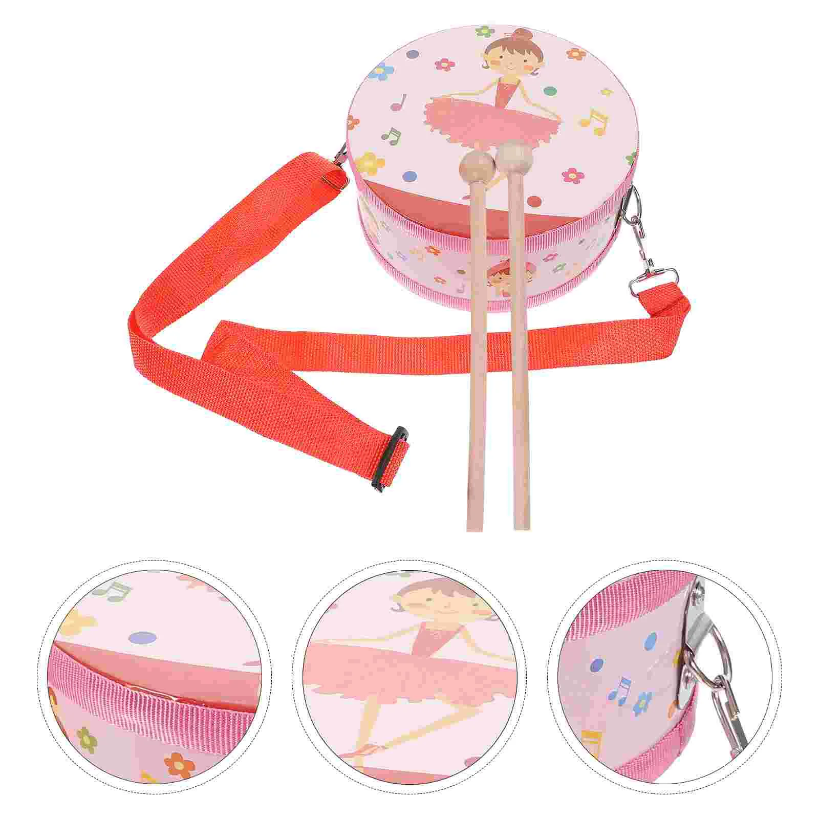 

Cartoon Children Drum Instrument Kids Wooden Drum Drumming Instrument Educational Baby Musical Toy Percussion Instrument