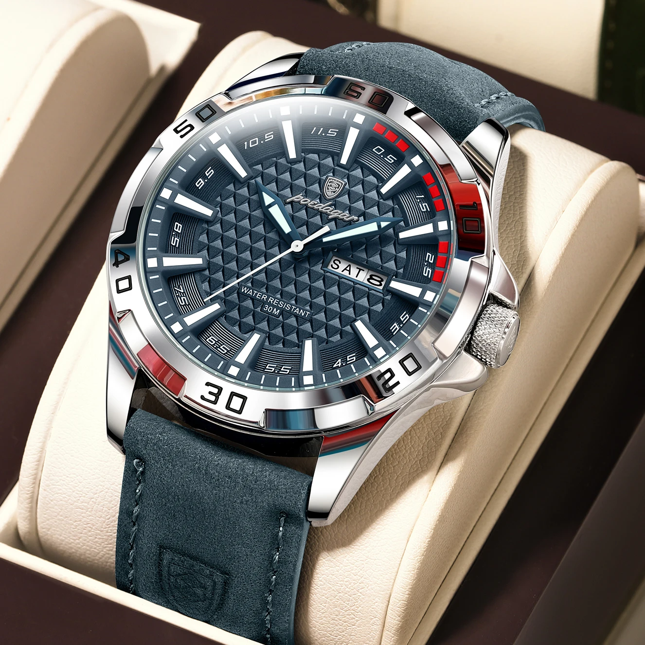 Men Watch Luxury Waterproof Luminous Date Week Watch For Man Quartz Leather Fashion Men's Watches Reloj Hombre_voghion.com