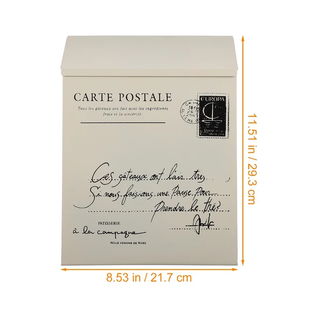 1 Pc Záró Levéldoboz Szüreti Javaslat Doboz Rusztikus Újságdoboz Vintage Dekoratív Öntött Otthon - Image 5