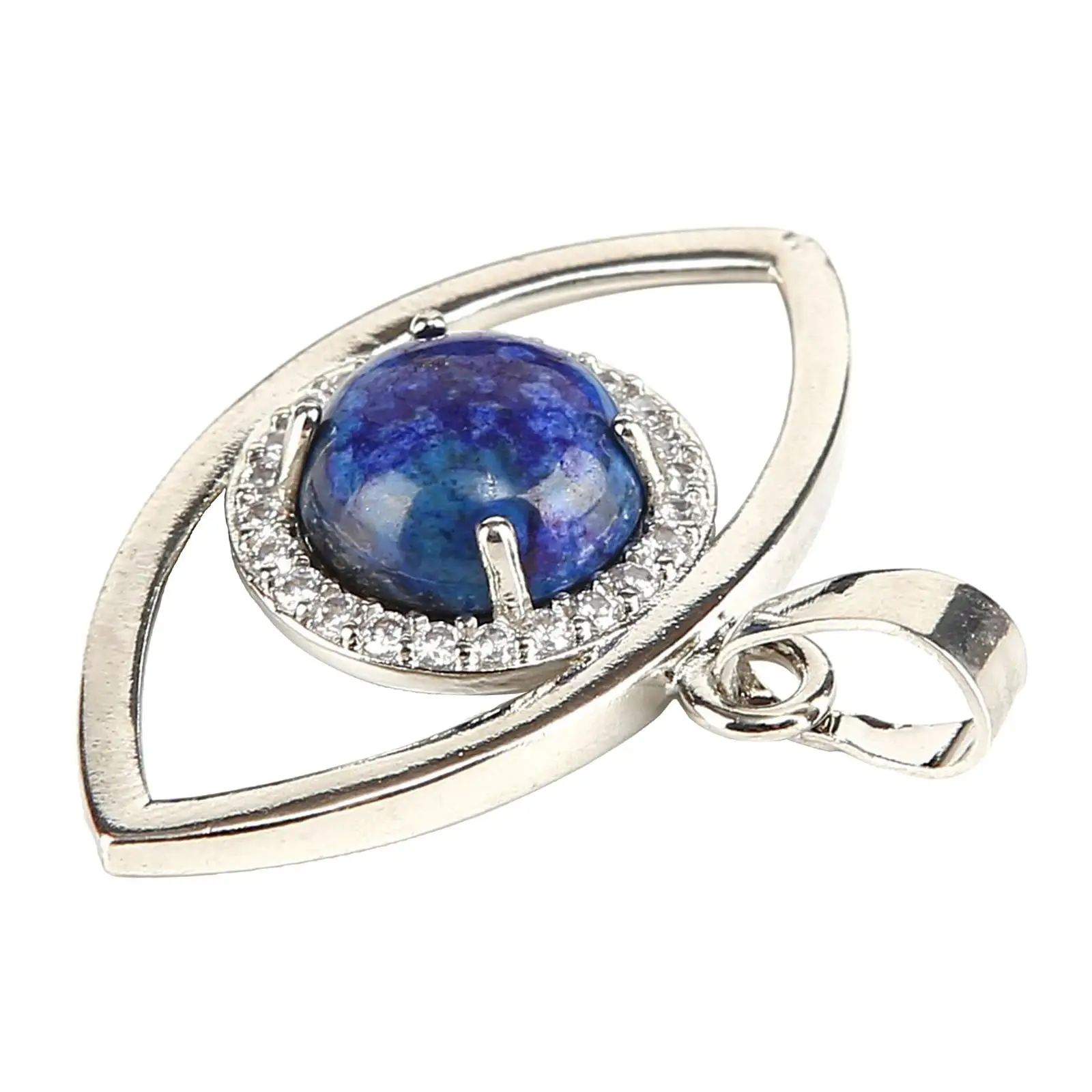 Eye of Horus Necklace Pendant Blue Gem Protection Amulet Jewelry for Egyptian Style Lovers