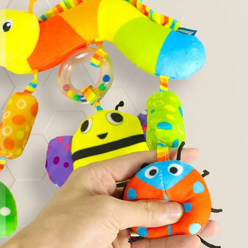 Baby Toys for 0 3 6 12 Months Rainbow Activity Plush Animal Stroller Hanging Toy for Baby Car Seat Crib Travel Sensory Baby Toys 4