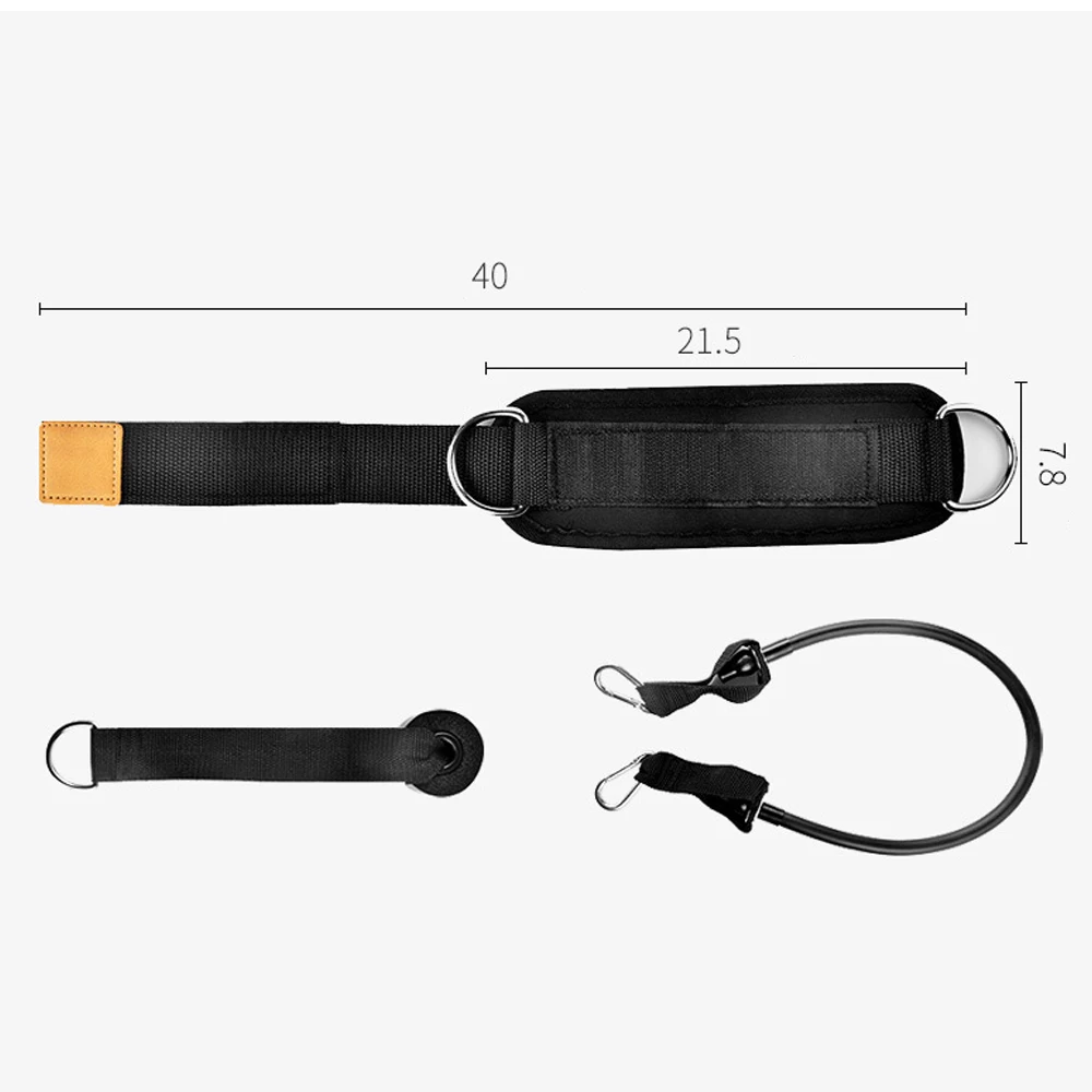 Fitness Ankle Straps Adjustable D-Ring Foot Support Cuffs Gym Leg Strength 2pcs