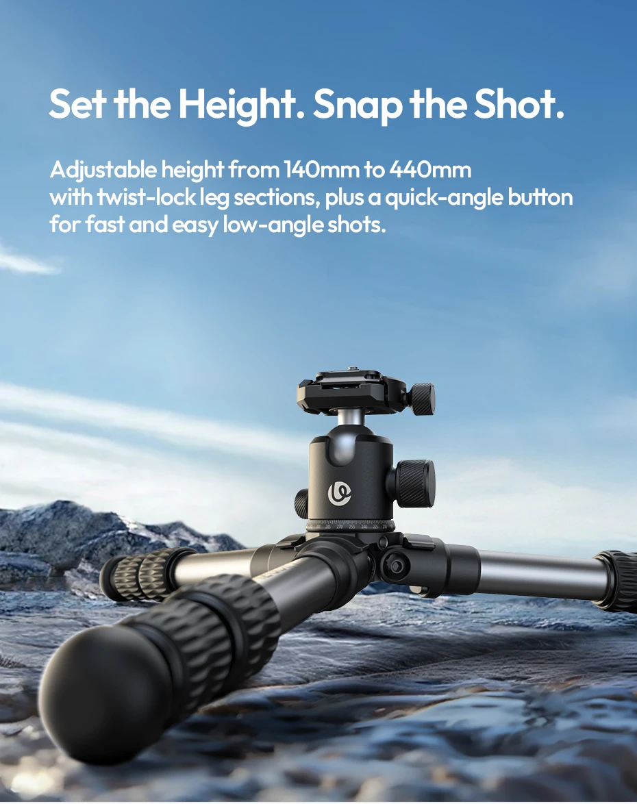 Travel Tripod Portable Adjustable Tripod 14CM-44CM for Smartphone Camera for UKA