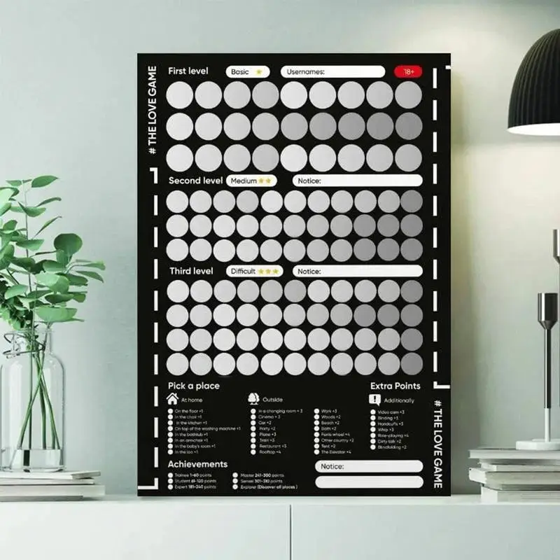 100 Scratch off Date Night Ideas Couples Games Bedroom Scratch off Poster Poster 100 Dates Bucket List