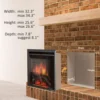 Western Electric Fireplace Insert with Fire Crackling Sound, Remote Control, 750/1500W, Black, 33 1/16 Inches Wide, 25 9/16 3