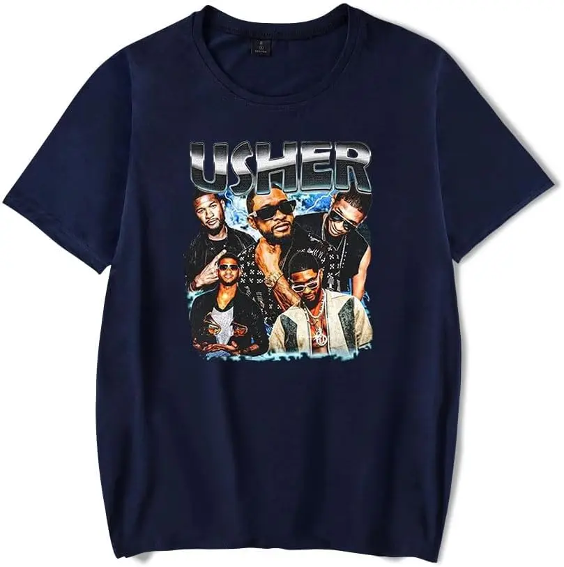 

Usher Rapper Bootleg Shirt Retro Usher Graphic Tee for Fan Merch Unisex Trend Casual Top