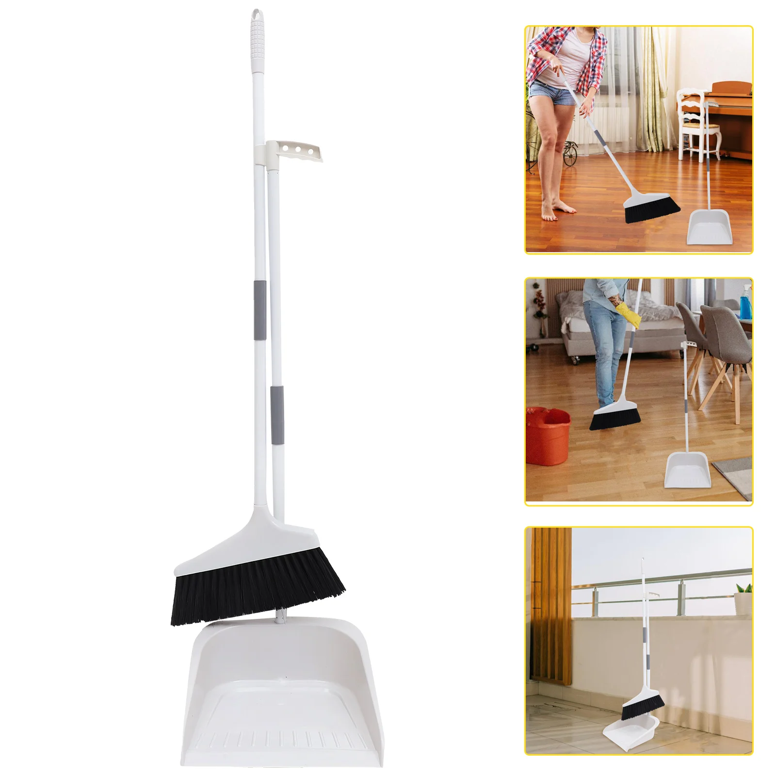 

Broom Dustpan Set Upgrade Broom Long Handle Broom Broomstick Standing Dust Pan Home Kitchen Lobby Floor Cleaning