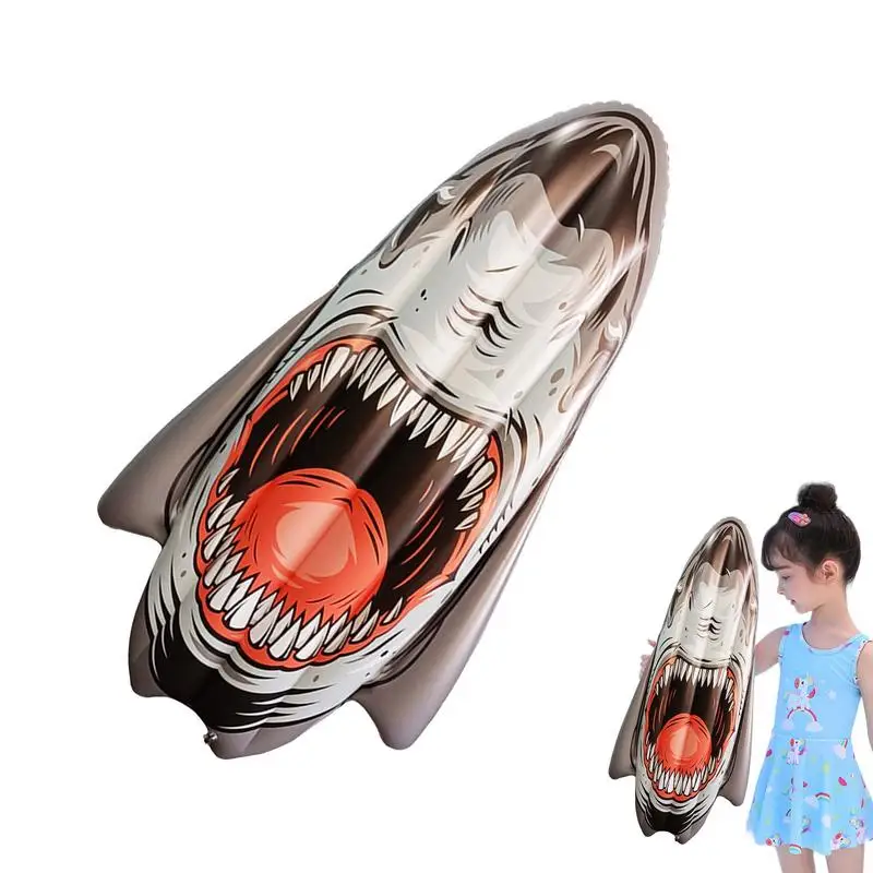 

Beach Float Board Blow Up Surfing Board With Handle Water Sports Toy Shark Shape Inflatable Pool Toys For Boys Girls Kids Teens