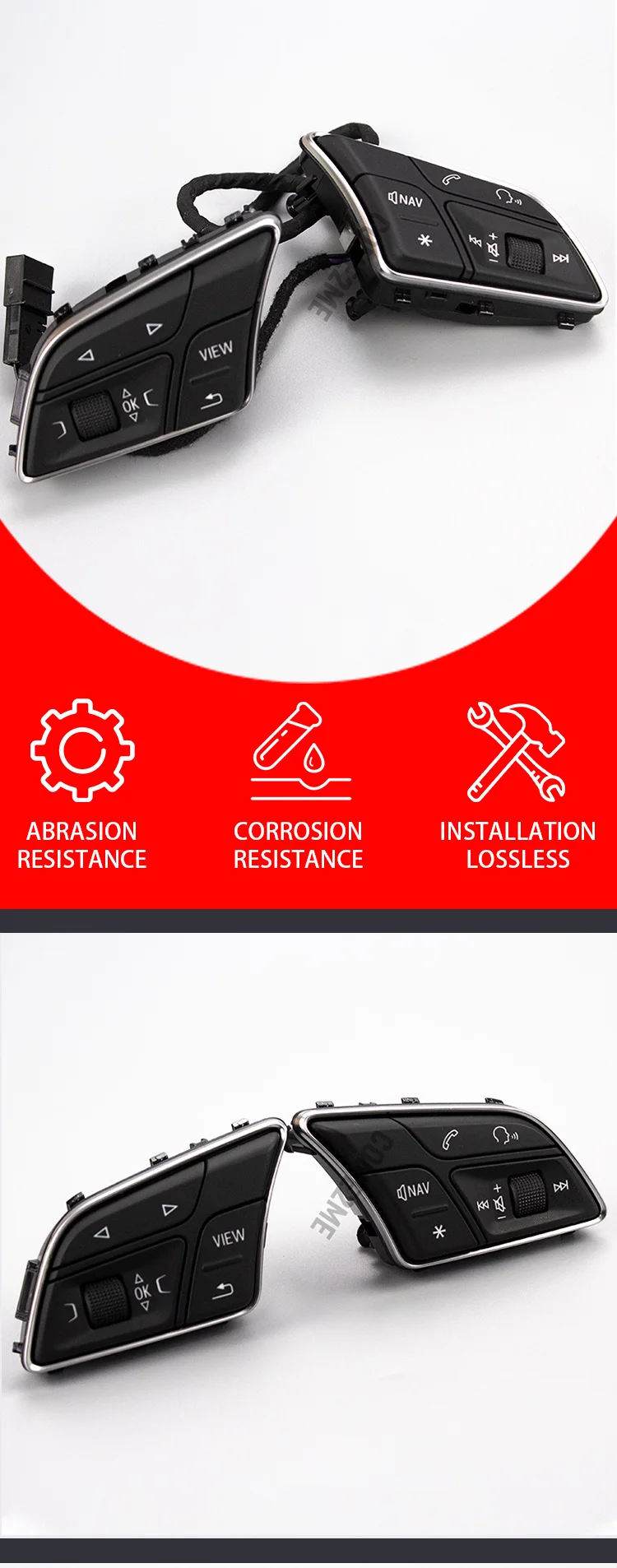 Original Steering Wheel Multifunction Buttons For Audi A4L B9 2017-2019 8W095152