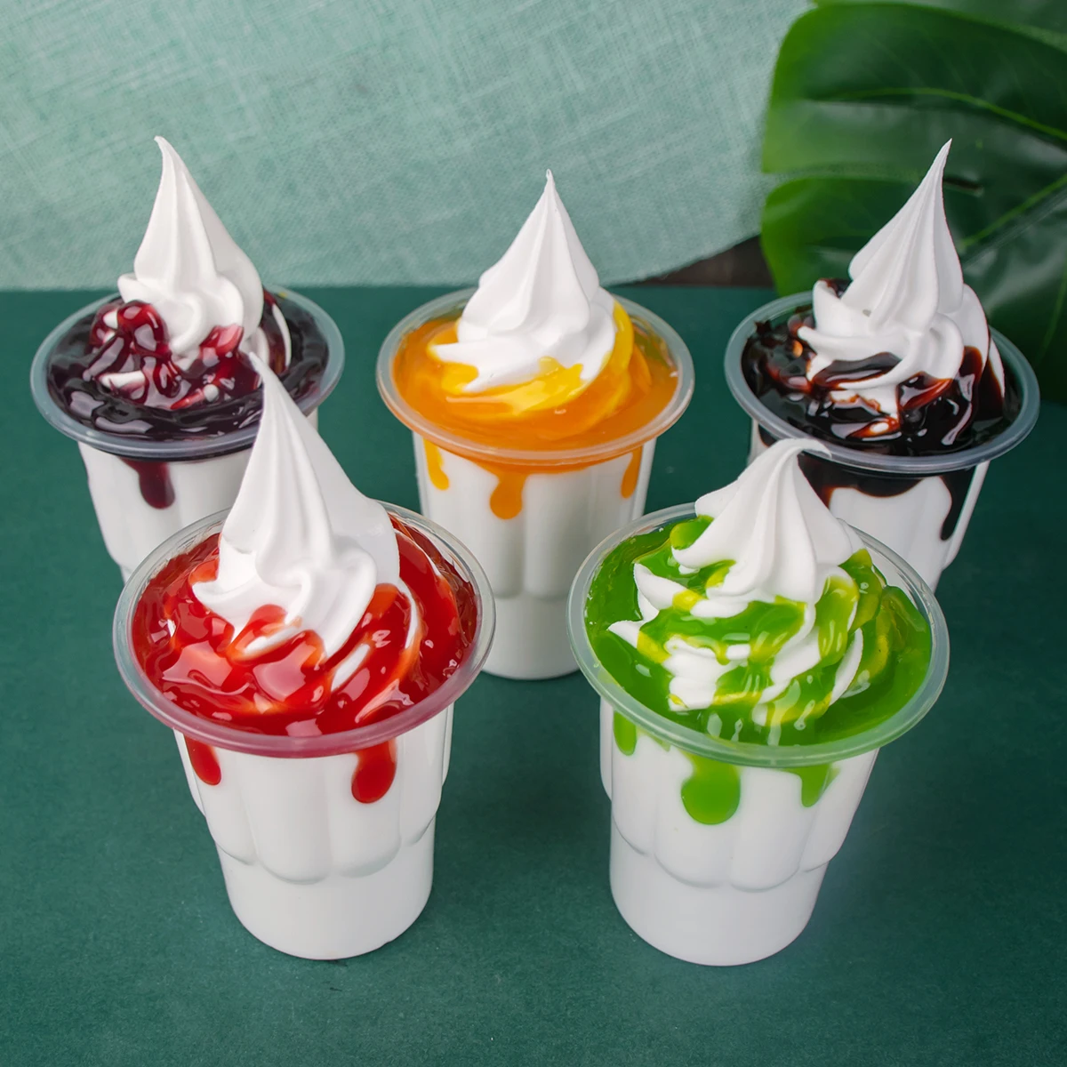 Photography Accessories VICASKY Fake Ice Cream Sundae - White