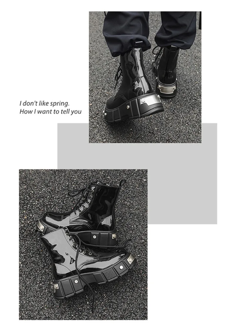 Men's Versatile Casual Rivet Ankle BootsThick Sole Fashion Walking