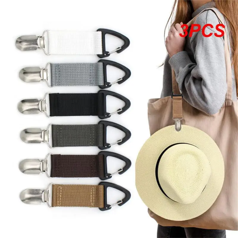 

3 шт. зажим для шляпы для кемпинга, путешествий, на сумку, сумку, рюкзак, чемодан для взрослых, аксессуары для путешествий на открытом воздухе, пляжа, кемпинга