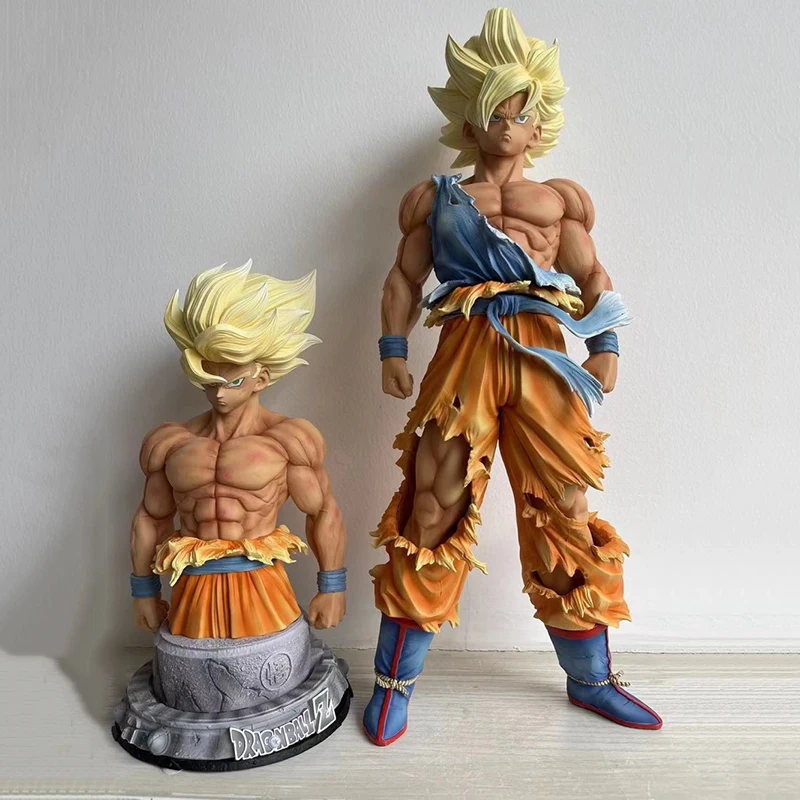 

Dragon Ball Z Character Goku Action Figure Super Saiyan Pvc Anime Bust Statue Collectible Ornaments Model Living Room Decor Gift