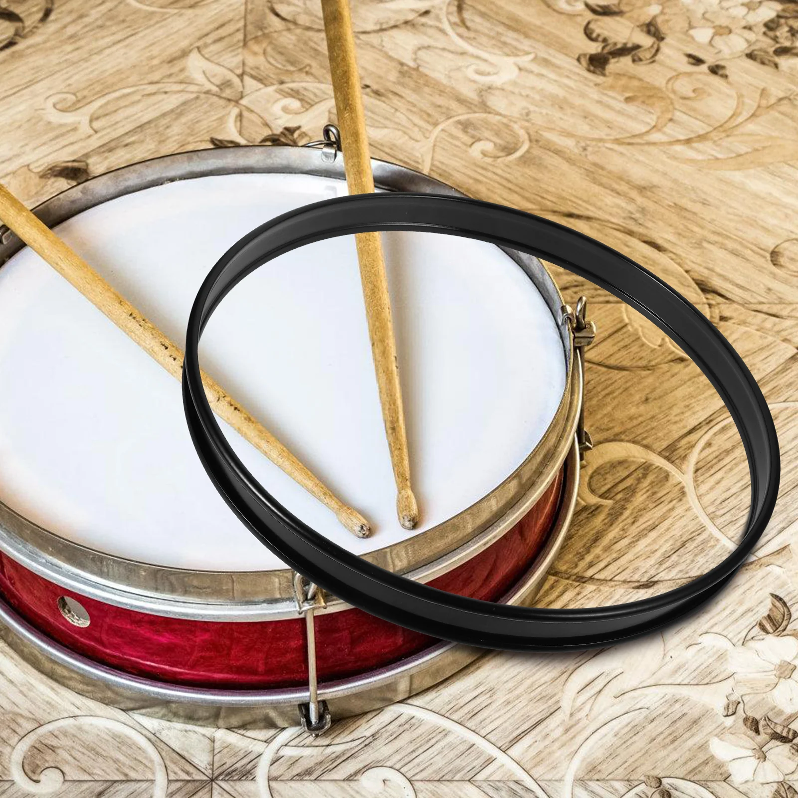 Black Spray Drum Hoop Clamp for Bass Drums Metal Protector Sound Quality Practice Performance Recording Studios Drum