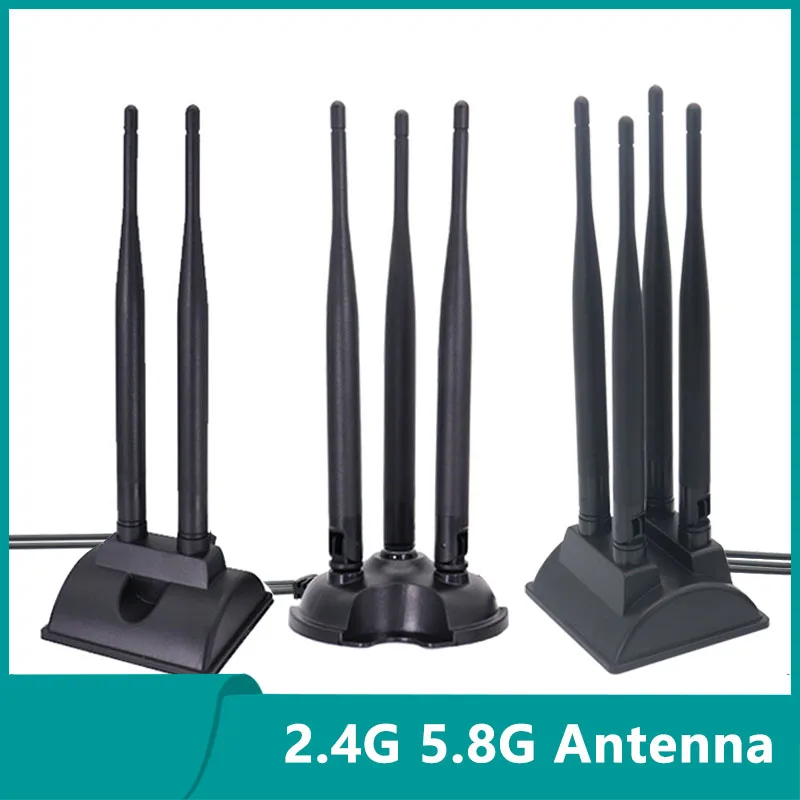 2.4G 5.8G 4*4 3*3 2*2 케이블 듀얼 밴드 옴니 WiFi 실내외 안테나 (라우터용, TS9 SMA RPSMA SMA 포함)