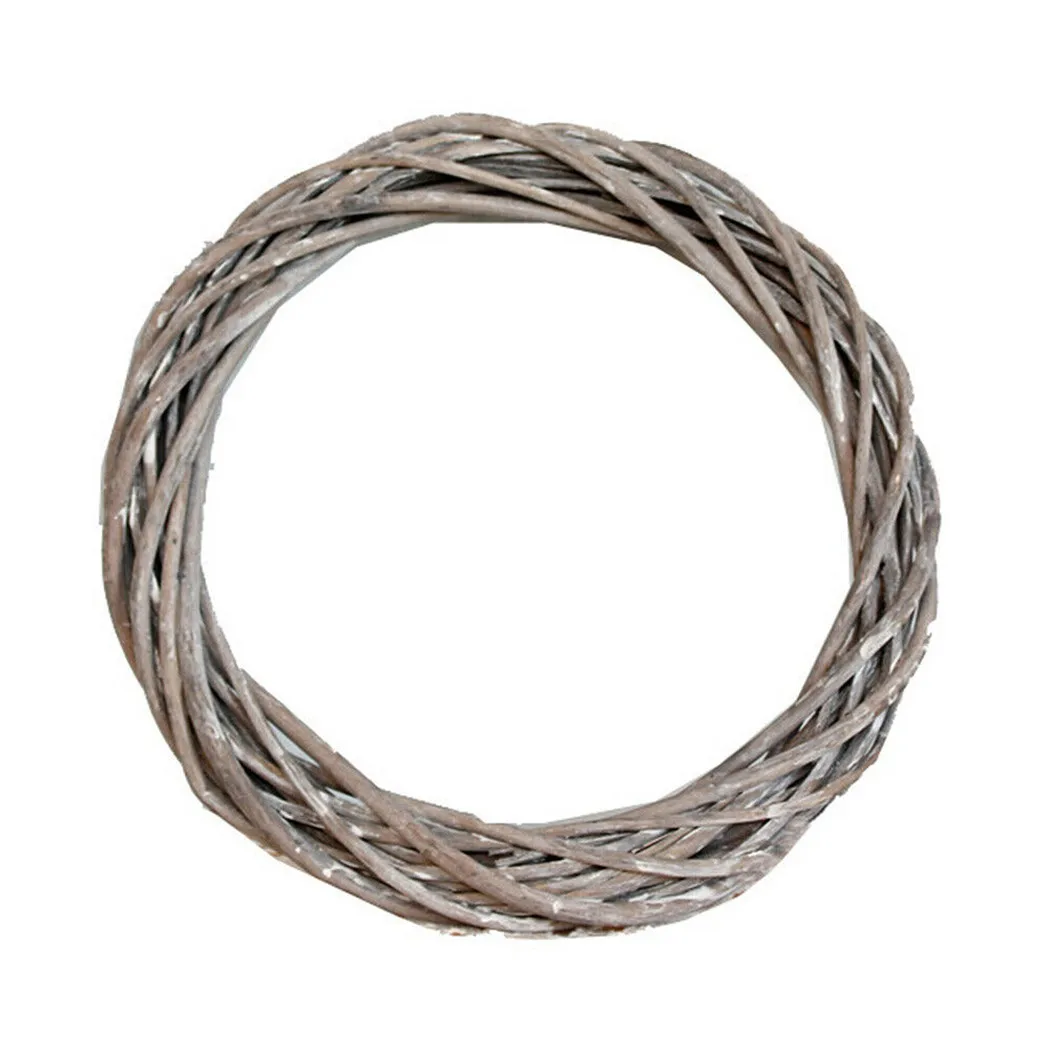 20 cm/25 cm/30 cm Weihnachten Rattan Ring Kranz Wicker Rebe Girlande Hängen Hochzeit Grau Kranz Kindergarten Fotografie Dekoration – Detail 21