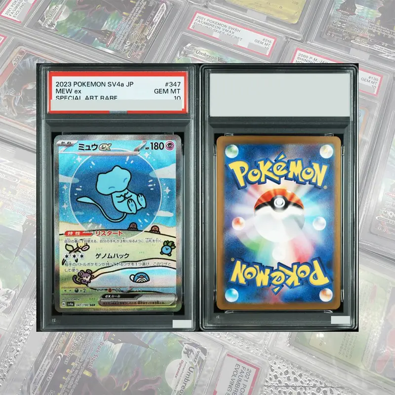 DIY Proxy PTCG Graded Collection Card SV4a JP Mew Ex Charizard Ex Special Art Rare GEM MT 10 Card Holographic Labels Child Gift - Image 2
