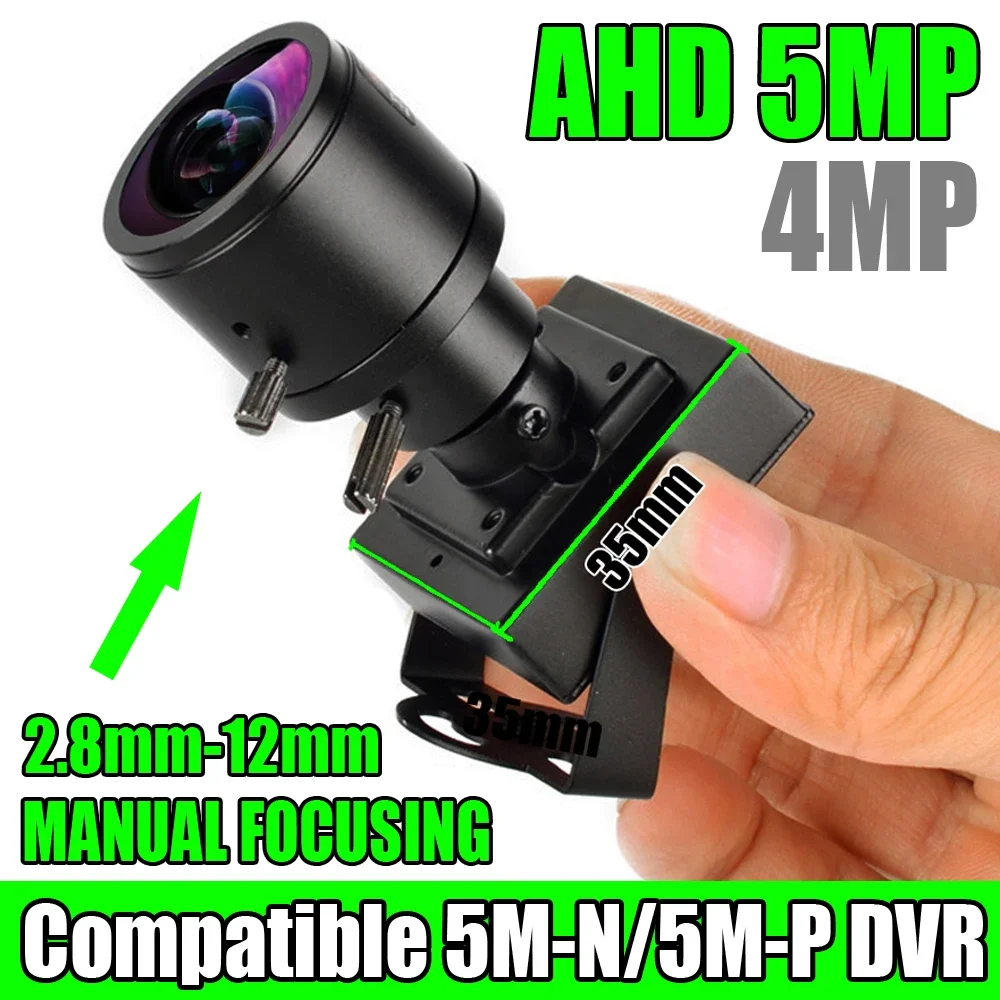 

4in1 5MP Focus 2.8mm-12mm Manual Focusing Metal Security Cctv Mini Camera AHD 4MP 2K Micro Coaxial Digital ALL FULL HD For Home
