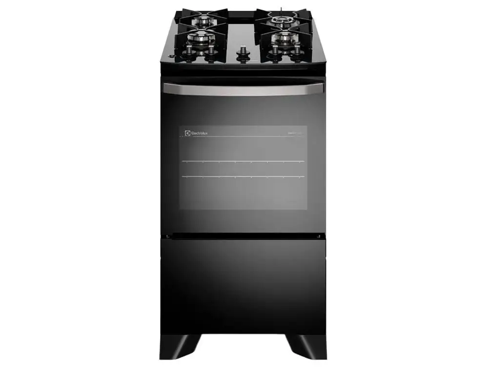 Fogão de Piso Electrolux Efficient FE4GB 4 Bocas Mesa de Vidro Preto