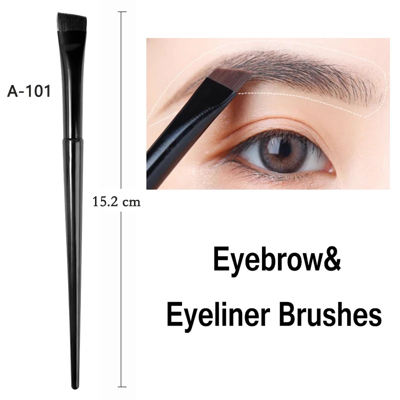 New 1-2pcs Blade Makeup Brushes Angled Thin Eyebrow Brush Flat Fine Eyeliner Brush Professional Liner Brow Beauty Make Up Tool 5