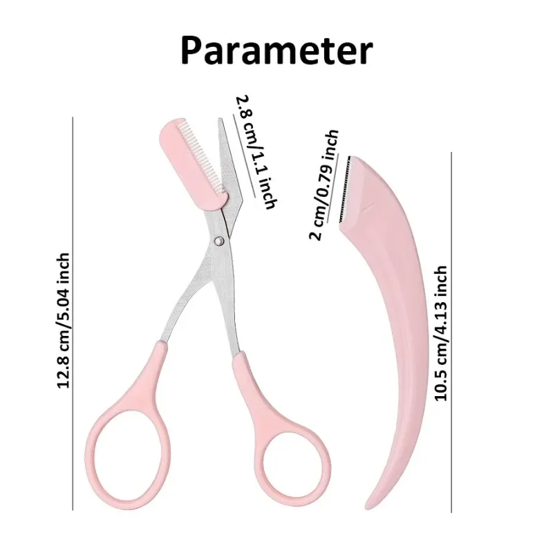 Eyebrow makeup Trimming Knife Face Razor Women Professional Eyebrow Scissors With Comb Brow Trimmer Scraper Accessories eyebrow trimmer set eyebrow razor set eyebrow trimmer blade eyebrow scissors eyebrow razor eyebrow trimmer eyebrow scraper