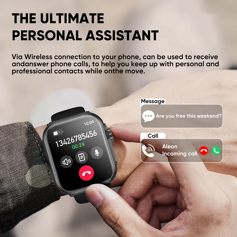 2026 New 1000mAh Battery AMOLED Smart Watch Ultra K62 Men Women Heart Rate 100+Sport HD Bluetooth Call IP67Waterproof SmartWatch 6