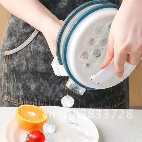 

Portable Silicone Ice Ball Maker Kettle Creative Ice Bottle Ice Cube Mold Ice Hockey Lattice Kettle Kitchen Bar Tool 2 In 1