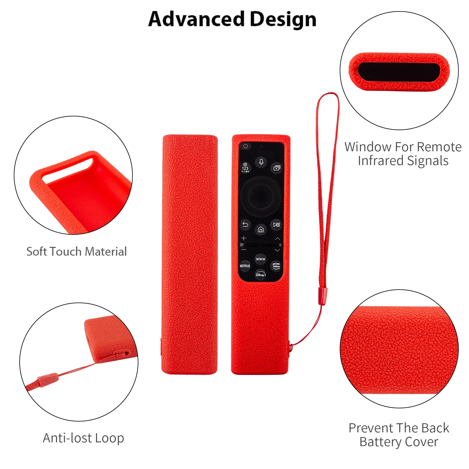 Silicone Remote Cover for Samsung TV Bn59-01357a/01363L/01364A TM-1990C Solar Remote Control