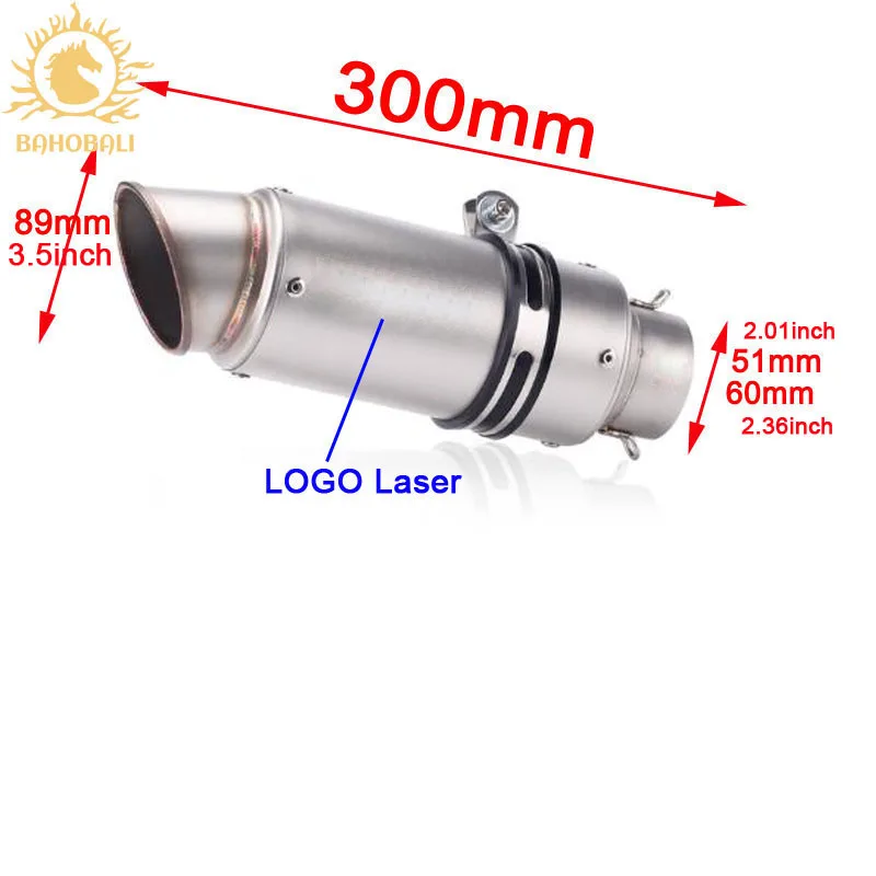 Universal Motorcycle Exhaust Pipe - 51mm/60mm Enhanced Performance System