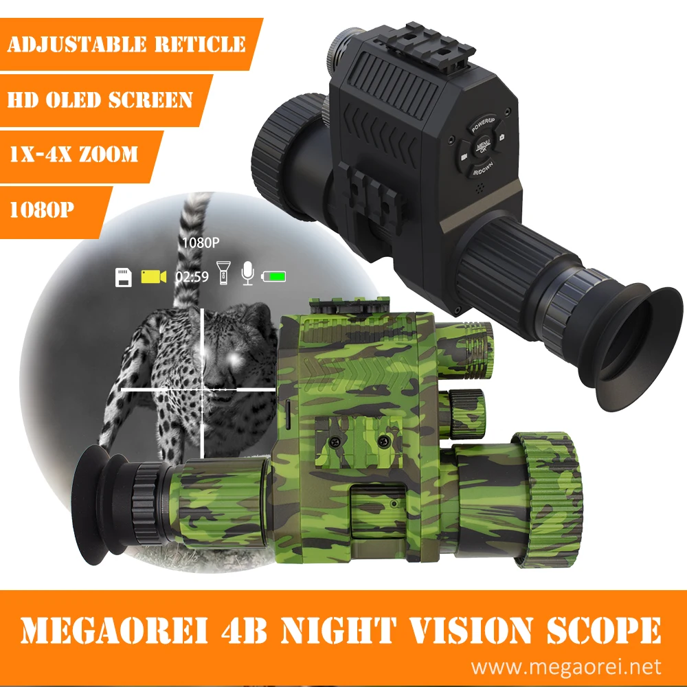 Megoarei NK007 Plus 4B Night Vision Spotting Scopes Coyote Hunting Camera Thermal 850nm IR Infrared Optics Sight Attachement spotting scope optics equipment night vision hunting camera