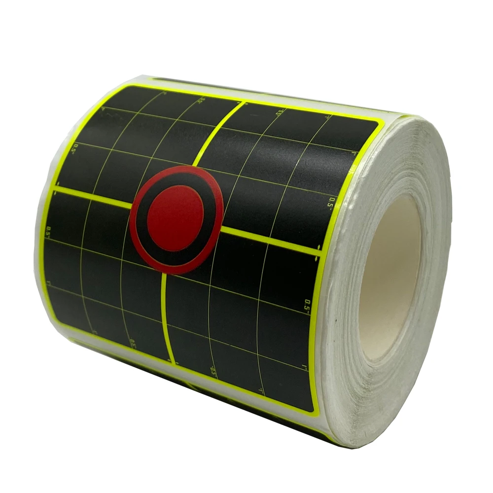 Sight-in Assist REAL Color-impact Sticker Targets 250 Counts per Roll 3 Inch @Side Length Half Inch Grids 3