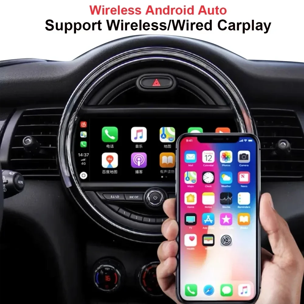

Wireless Apple CarPlay Android Auto Decoder For BMW Mini Cooper F54 F55 F56 F60 2014-2018 NBT System Screen Support Back Camera