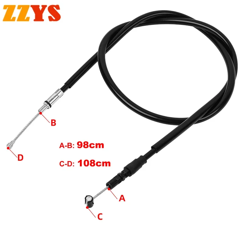 

108cm Motorcycle Adjustable Clutch Control Cable Line Wire Ropes For Yamaha YZ125A YZ125B YZ125D YZ125E YZ125 A1 B1 D2 E2 YZ 125