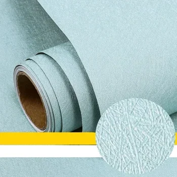 สีทึบ Self-Adhesive Macaron วอลเปเปอร์เฟอร์นิเจอร์ตู้สติกเกอร์ตกแต่งห้องนอนฟิล์มไวนิล DIY ห้องนั่งเล่นตกแต่งบ้าน 21