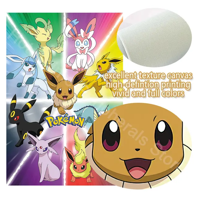AB Pokemon Anime All Figure Peripherals Art Diamond Painting Pikachu Kits  Eeveelutions Picture Wall Decor Gifts For Kids Room - AliExpress