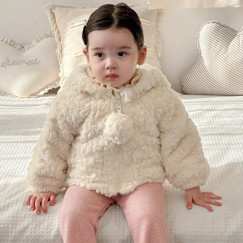 Baby Girl Winter Clothes Kids Girls Hooded Zip Coat Cute Solid Color Top Children Casual Pants Sisters Matching Clothing