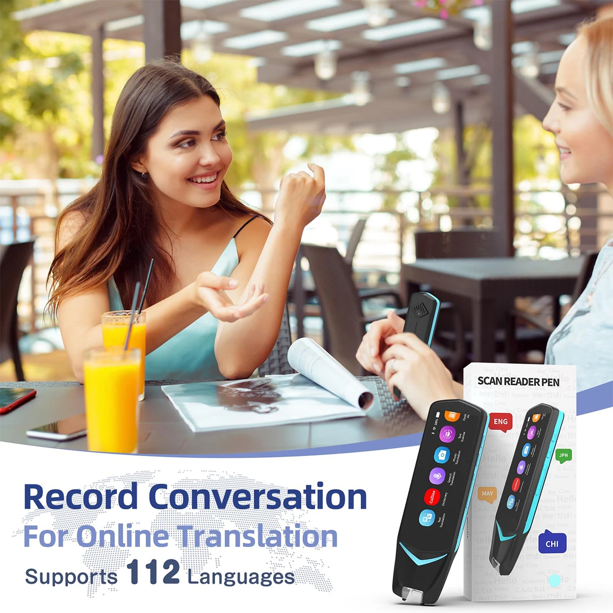 NEWYES 4 Pro Smart Voice Scan Translator Pen Multifunction Translation Real Time 121 Languages Business Dictionary Pen translation machine