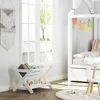 Kids Book Caddy with Shelf, Toddler Bookshelf, Book Storage Organizer, Small Book Shelf for Kids Rooms, Nursery, Playroom, White 3
