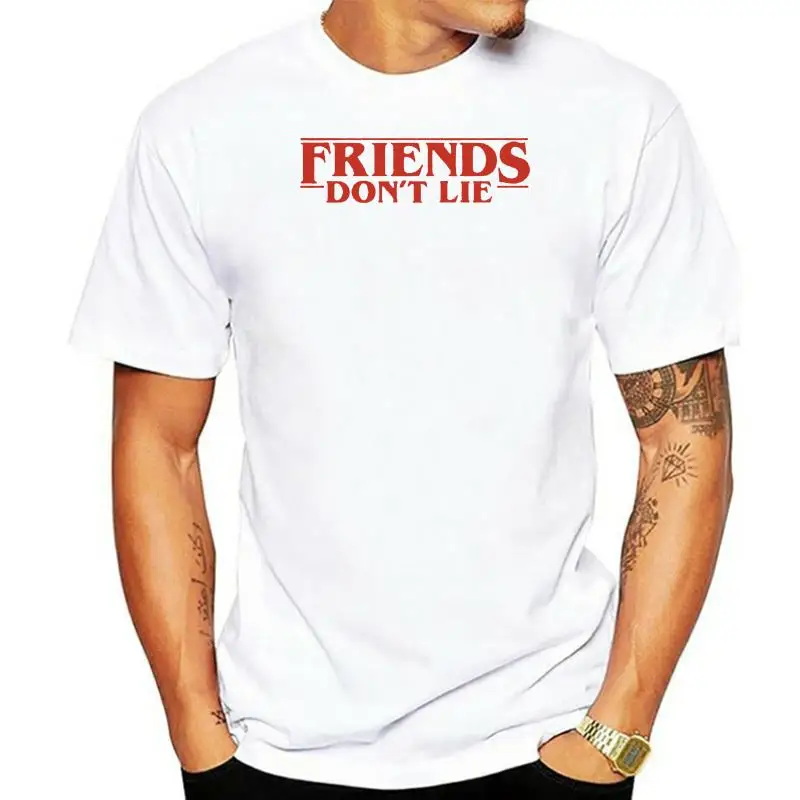 thumbnail image 1 of FRIENDS DONT LIE Stranger Thing T Shirt Black White or Grey DEMOGORGON, 1 of 5