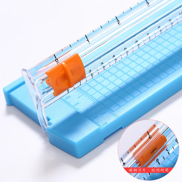 857A5 Photo Trimmer DIY Paper Cutter Sliding Portable Mini Trimmer with  Foldable Ruler Accurate Scrapbook Trimmer