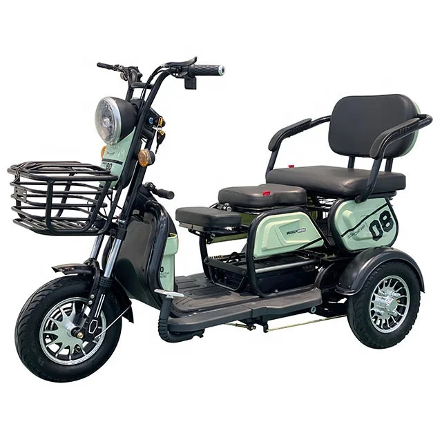 Leisure electric tricycle 600W large motor lead-acid battery tricycle elderly mobility vehicle