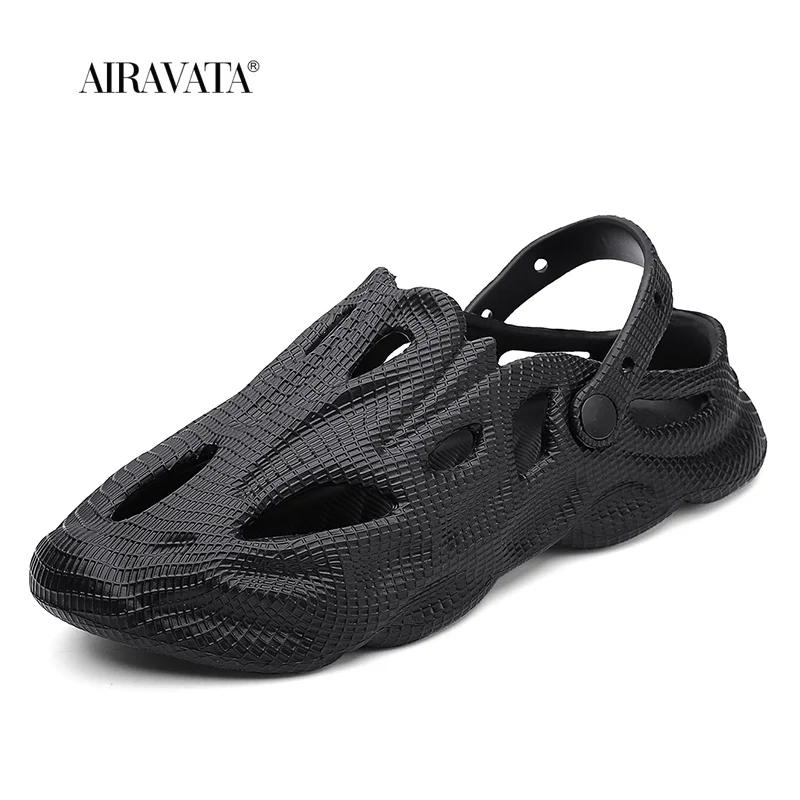 

Men Slippers Slip-on Flats Clogs Breathable Beach Sandals Lightweight Waterproof Non-slip Wading Durable Sandalias