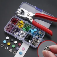 Five Claw Buckle Clamp Set, Baby's Clothes and Shoes Invisible Color Metal Buckle, Shoe Bag Belt Hole Snap Button Plier Tool 1