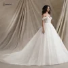 BEPEITHY Customized Sweetheart Glitter Princess Wedding Dresses For Women 2024 Off Shoulder Ivory Bride Sleeveless Bridal Gown 5