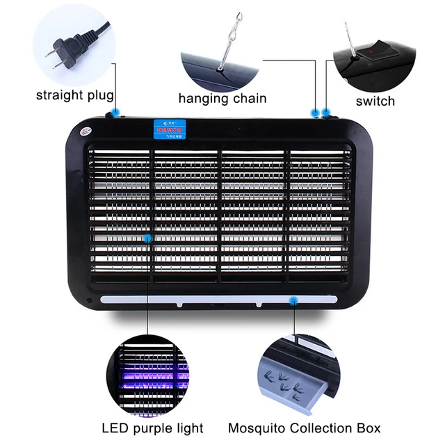 8W Mosquito Killer Lámpa Erőteljes Háztartási Led Elektromos Sokk Szúnyoggyilkos Csapdák Kereskedelmi Étterem 110 V/22 - Image 6