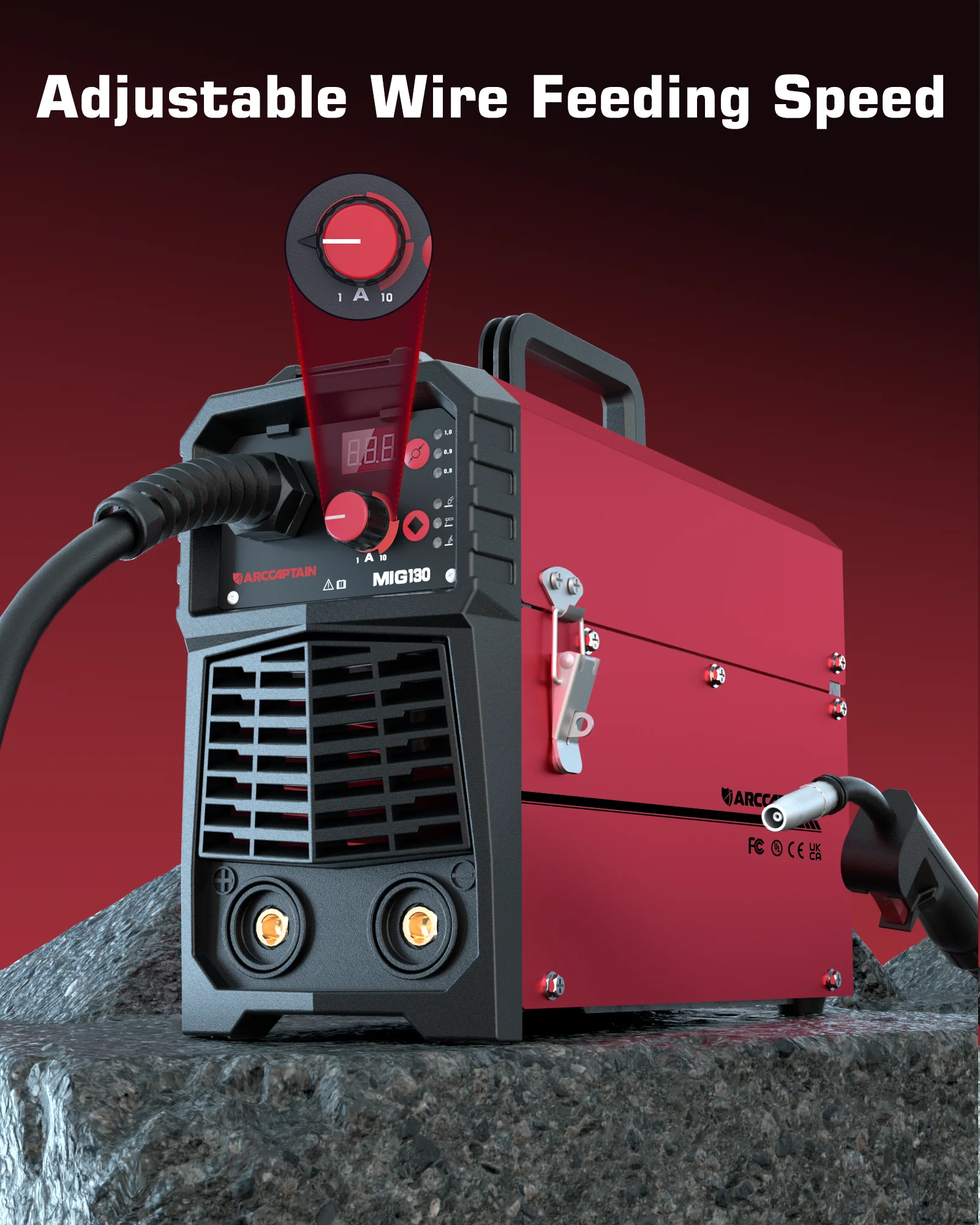ARCCAPTAIN 3 in 1 Welding Machine DC110V Inverter 130Amp Semi-automatic  Lift Tig Argon ARC MMA Mig Welder No Gas IGBT For Home 4