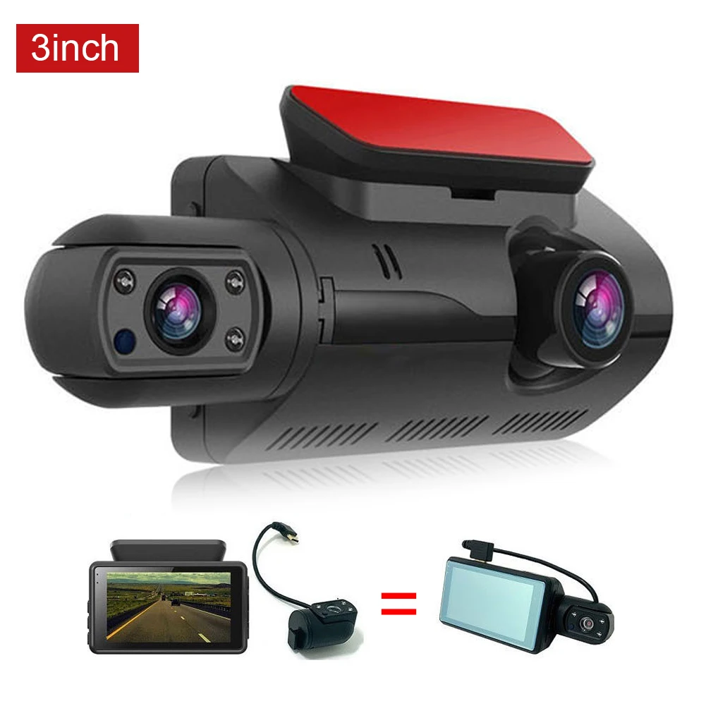 2 Lens Car Video Recorder HD 1080P Dash Cam with WIFI Car Black Box avto dvr IPS Camera Recorder Night Vision Loop Recording DVR car dvr