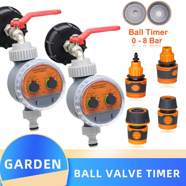 Zero Pressure Ball Valve Watering Timer Garden Irrigation Controller Automatic System Part Quick Tap Connecter IBC Water Tank 1