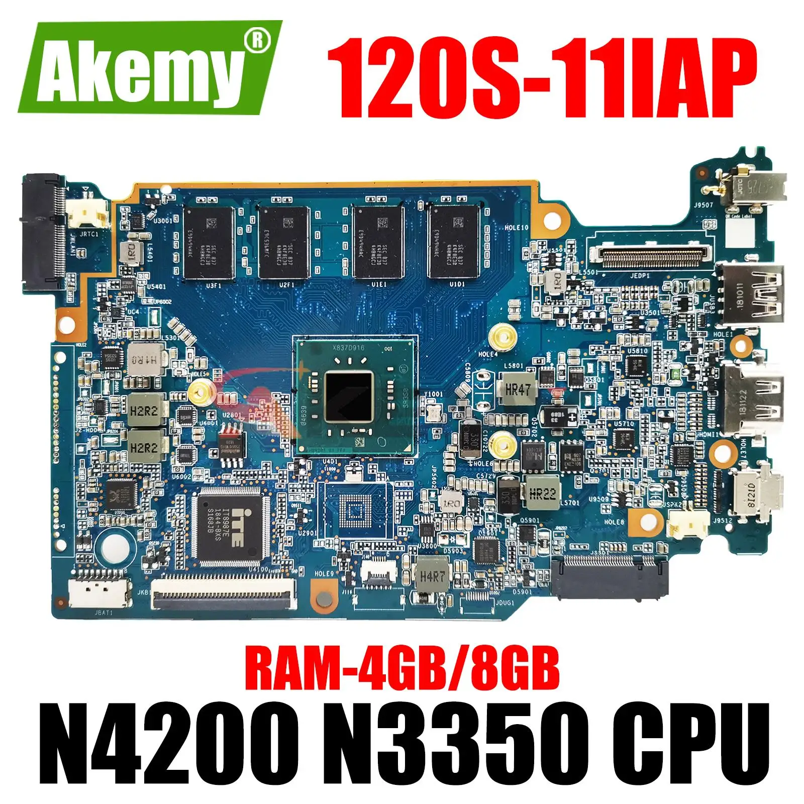 

Материнская плата для ноутбука Lenovo 120S-11IAP, процессор N4200 N3350, ОЗУ 4 Гб, поддержка M2 SSD, жесткий диск, протестирован на 100%