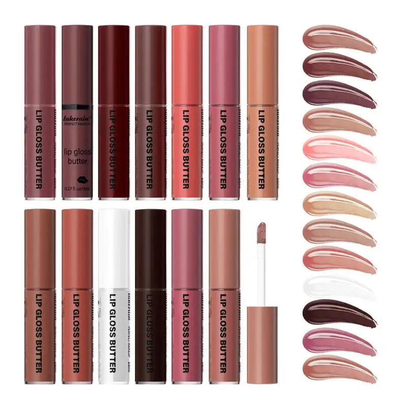 Glossy Lip Gloss Non-Sticky Liquid Lipstick with Slight Shine Lip Plumper Gloss Long-Lasting Lip Stain Peeling Skin Women Girls 2